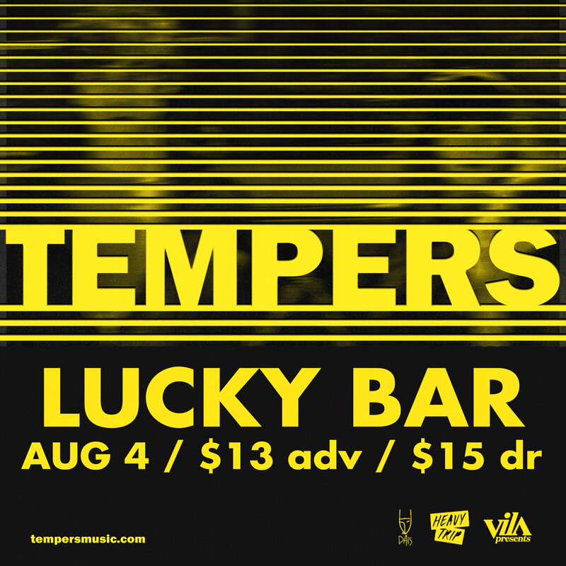 CANCELLED:: The Tempers (NYC) @ Lucky Bar Aug 4 2020 - May 6th @ Lucky Bar
