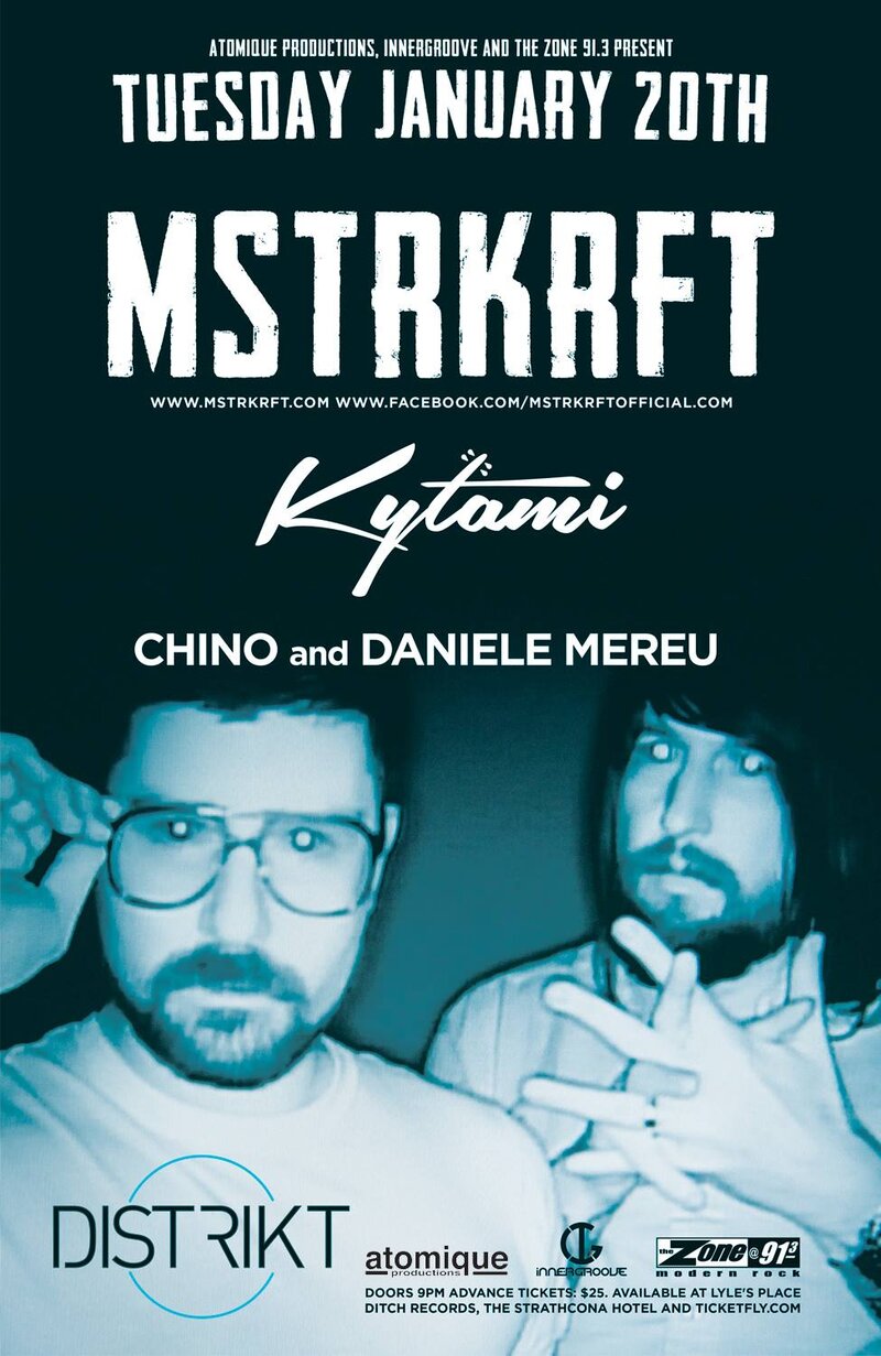 MSTRKRFT, Kytami, Chino, Daniele Mereu @ Distrikt Jan 20 2015 - May 7th @ Distrikt