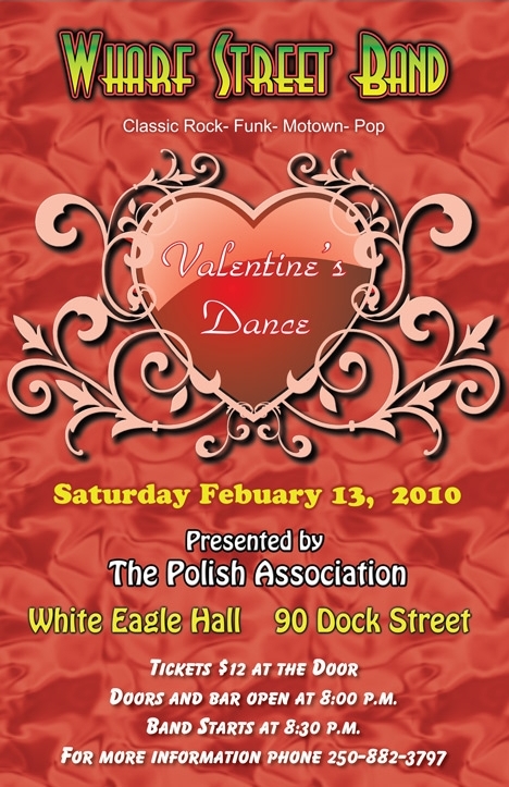 VALENTINE'S DANCE WITH WHARF STREET BAND: Wharf Street Band @ White Eagle Polish Hall Feb 13 2010 - May 8th @ White Eagle Polish Hall