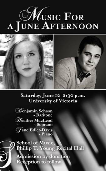 Benjamin Schaan, Heather MacLeod @ Phillip T. Young Recital Hall (Uvic) - Jun 12, 2010