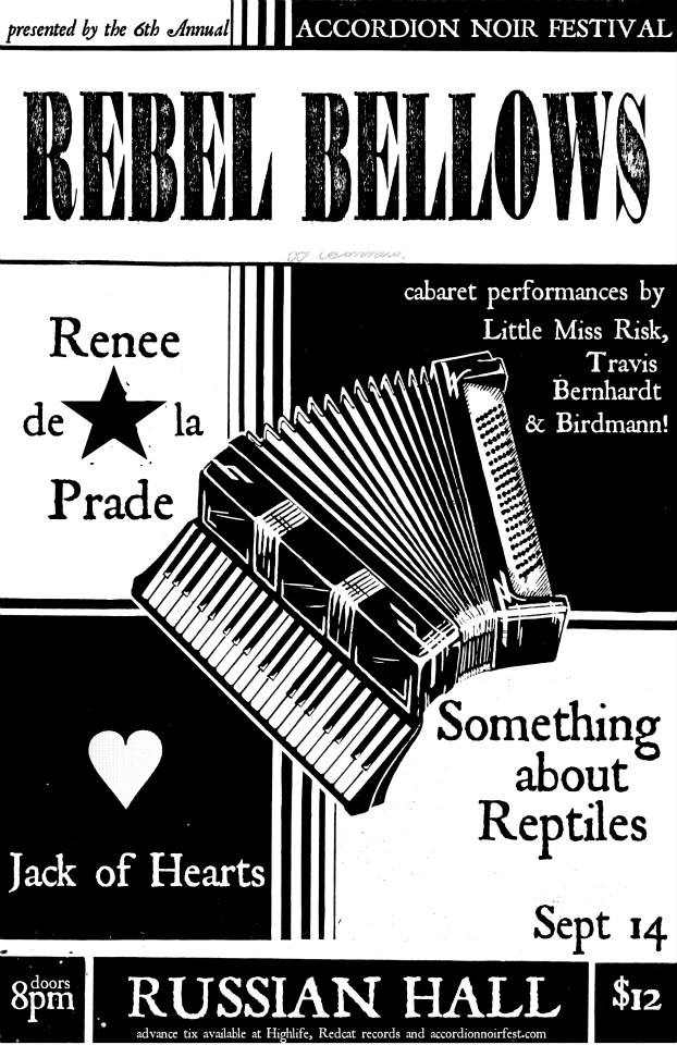 Accordion Noir Festival - Accord&eacute;on Caf&eacute;: Steve Normandin, David P. Smith, The Creaking Planks @ The Russian Hall Sep 12 2013 - May 7th @ The Russian Hall