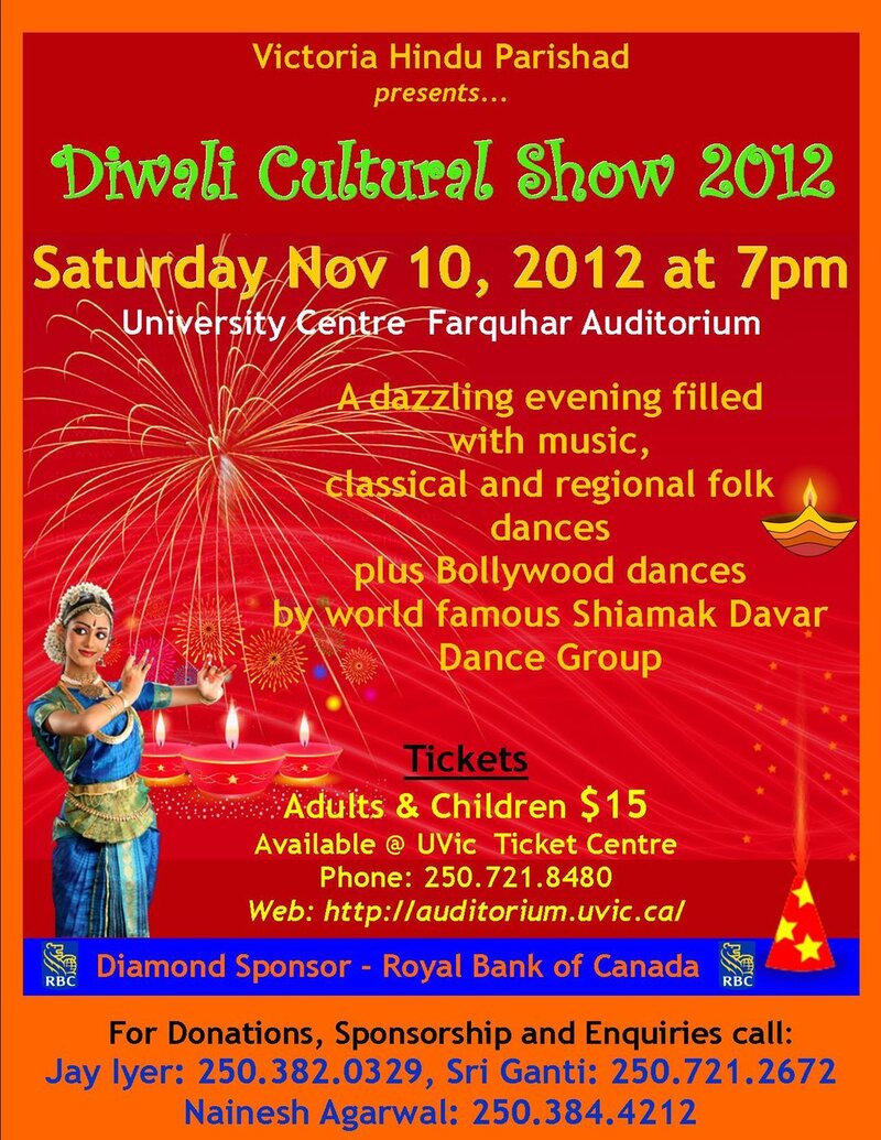 Diwali Cultural Show 2012 @ The Farquhar at UVic Nov 10 2012 - Jun 15th @ The Farquhar at UVic