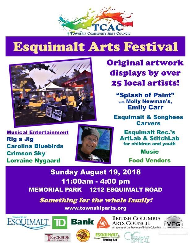 Esquimalt Arts Festival: Lorraine Nygaard @ Memorial Park  Aug 19 2018 - May 8th @ Memorial Park 