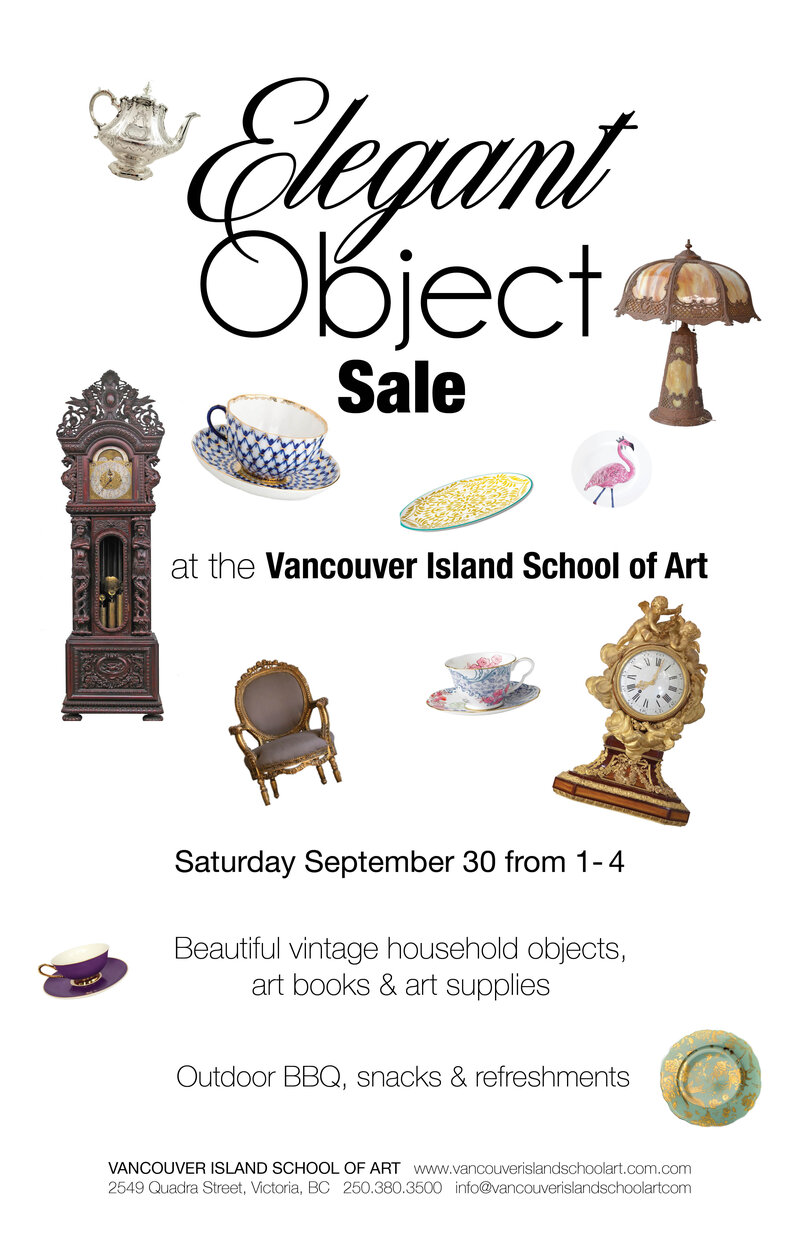 Elegant Objects @ Vancouver Island School of Art Sep 30 2017 - Jun 21st @ Vancouver Island School of Art