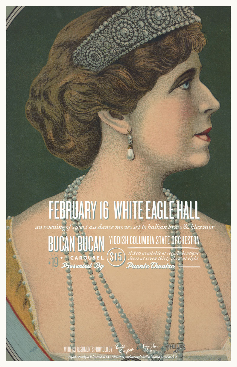 Bučan Bučan, Yiddish Columbia State Orchestra, CAROUSEL @ White Eagle Polish Hall Feb 16 2013 - May 6th @ White Eagle Polish Hall