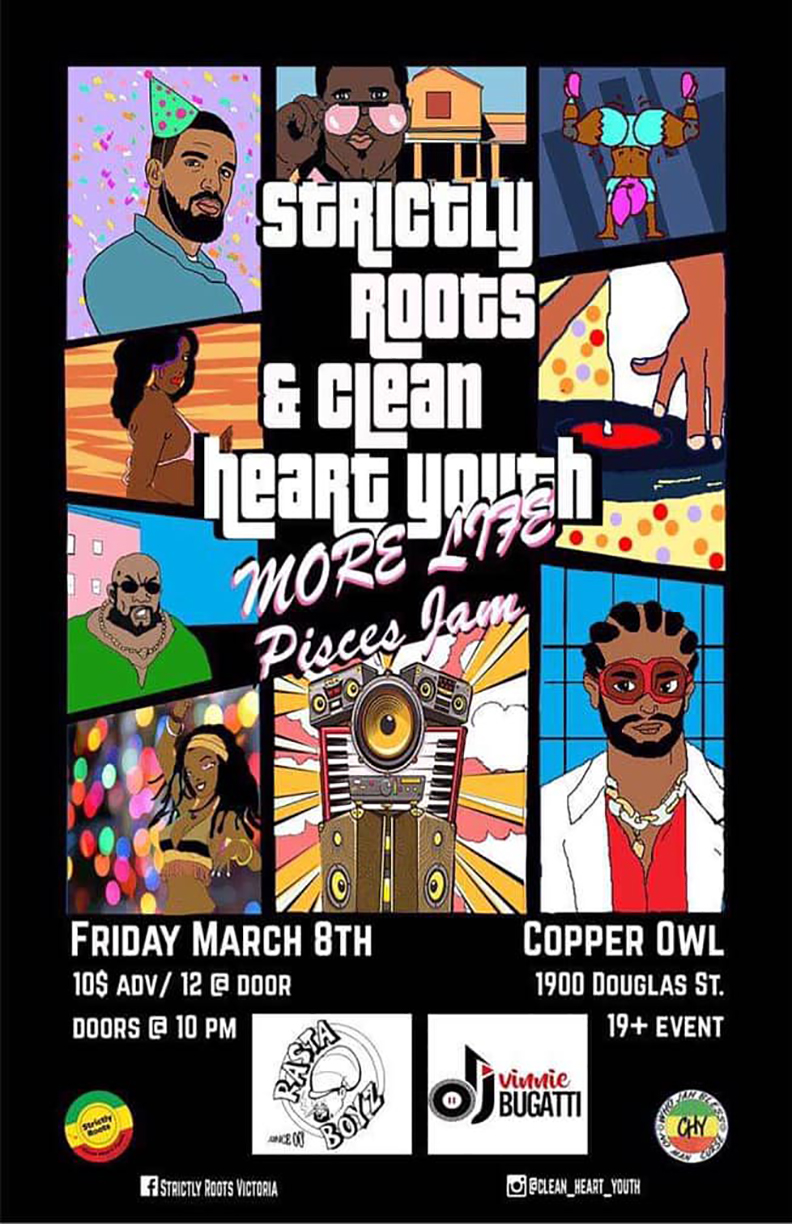 Strictly Roots & Clean Heart Youth present More Life Pisces Jam!: DJ rEdEyEzz, DJ Vinnie Bugati  @ Copper Owl Mar 8 2019 - Jun 4th @ Copper Owl