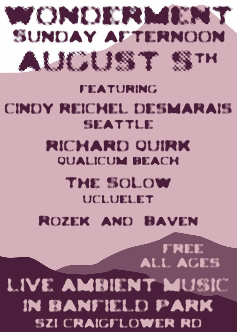 Wonderment:  The Modular Synthesis Edition: Cindy Reichel Desmarais , The SoLow , Richard Quirk, Rozek, Baven  @ Banfield Park Aug 5 2018 - May 13th @ Banfield Park