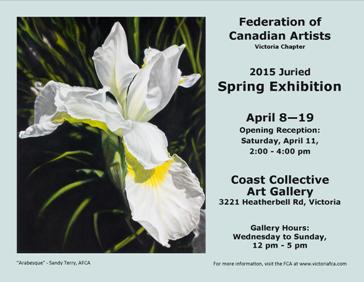 FEDERATION OF CANADIAN ARTISTS - VICTORIA CHAPTER 2015 SPRING EXHIBITION AND SALE @ Coast Collective Art Society Apr 8 2015 - May 5th @ Coast Collective Art Society