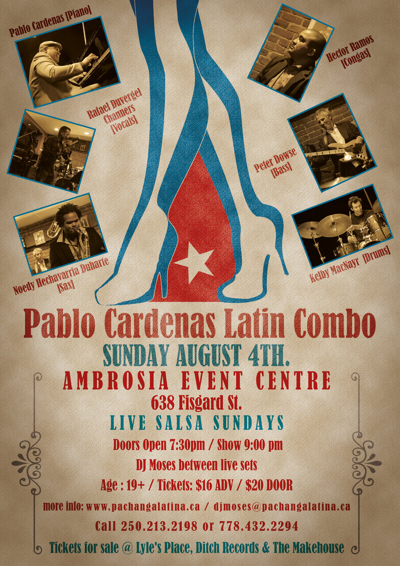 CALLING ALL SALSA DANCERS IN GREATER VICTORIA!!!: Pablo Cardenas, Kelby MacNayr, Peter Dowse, Hector Ramos, Noedy Hechavvaria Duharte @ Ambrosia Banquet & Events Aug 4 2013 - May 8th @ Ambrosia Banquet & Events