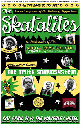 THE SKATALITES IN CUMBERLAND! FINALE OF ALPHA BOYS SCHOOL PROJECT!: THE SKATALITES, The Truth Sound System @ The Waverley Hotel Apr 21 2012 - May 7th @ The Waverley Hotel