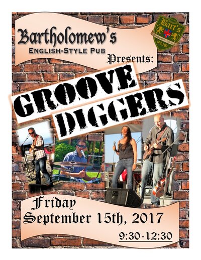 Groove Diggers @ Bartholomew's Pub Sep 15 2017 - May 7th @ Bartholomew's Pub