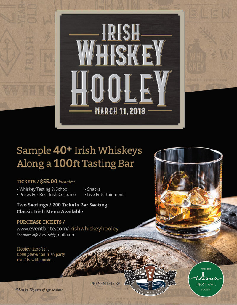 1st Annual Irish Whiskey Hooley: Cookeilidh, Knacker's Yard, Jordan Blaikie Magician @ The Yates Street Taphouse - Mar 11, 2018