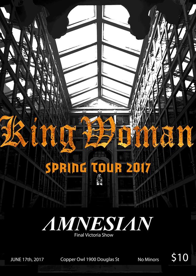 King Woman, Amnesian, Legit Heat @ Copper Owl Jun 17 2017 - May 7th @ Copper Owl