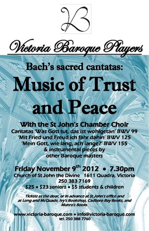 Victoria Baroque, St John's Chamber Singers @ St. John The Divine - Nov 09, 2012
