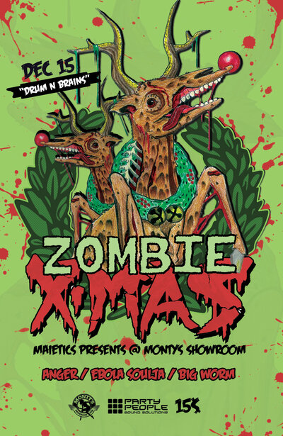 DRUM N BRAIIIIIIIINS: BIG WORM, Anger, Ebola Soulja @ Monty's Showroom - Dec 15, 2011