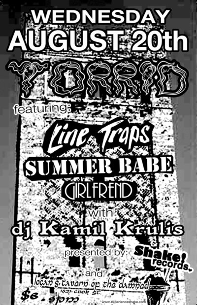 its a TORRID WEDNESDAY with ..: LINE TRAPS, Summer Babe, Girlfrend @ Logan's Pub Aug 20 2014 - May 6th @ Logan's Pub