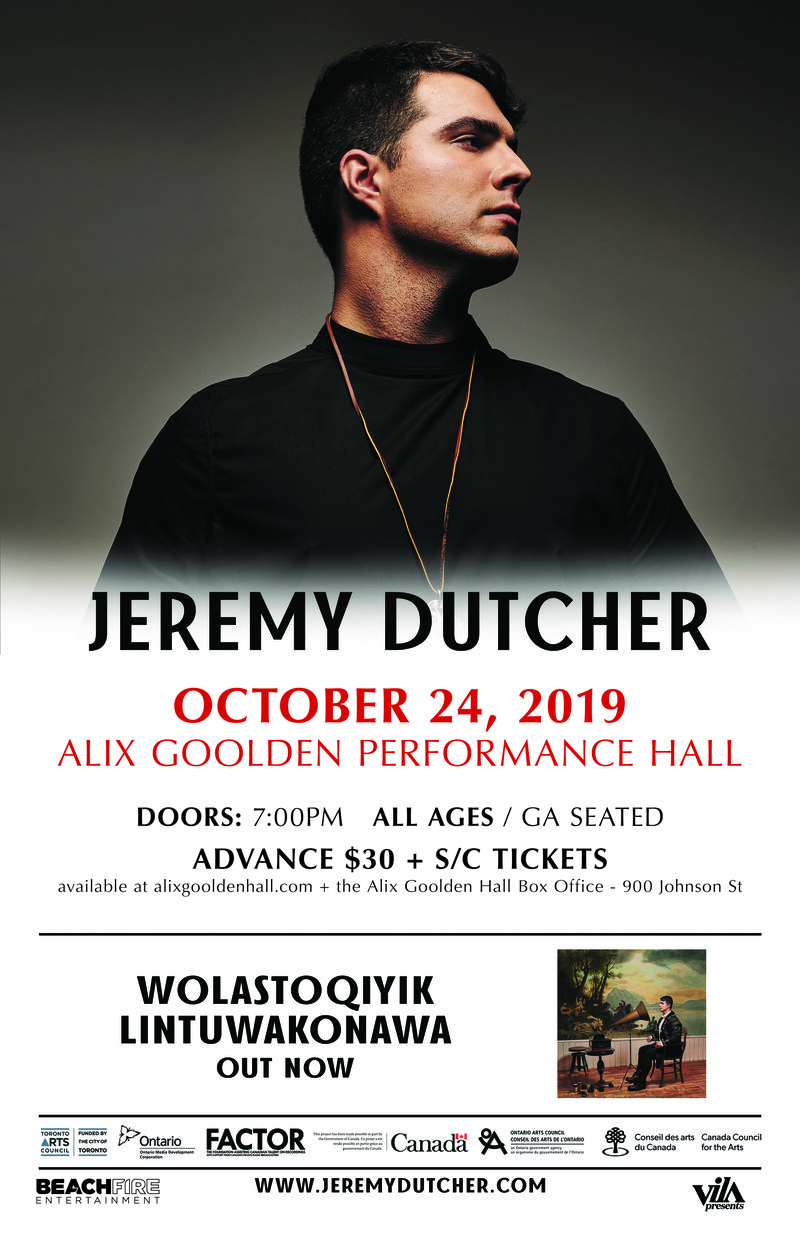 Jeremy Dutcher @ Alix Goolden Performance Hall - Oct 24, 2019