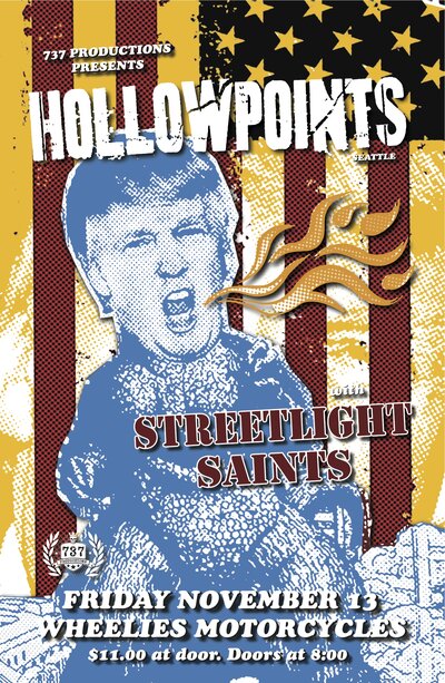 The Hollow Points, Streetlight Saints @ Wheelies Motorcyles - Nov 13, 2015
