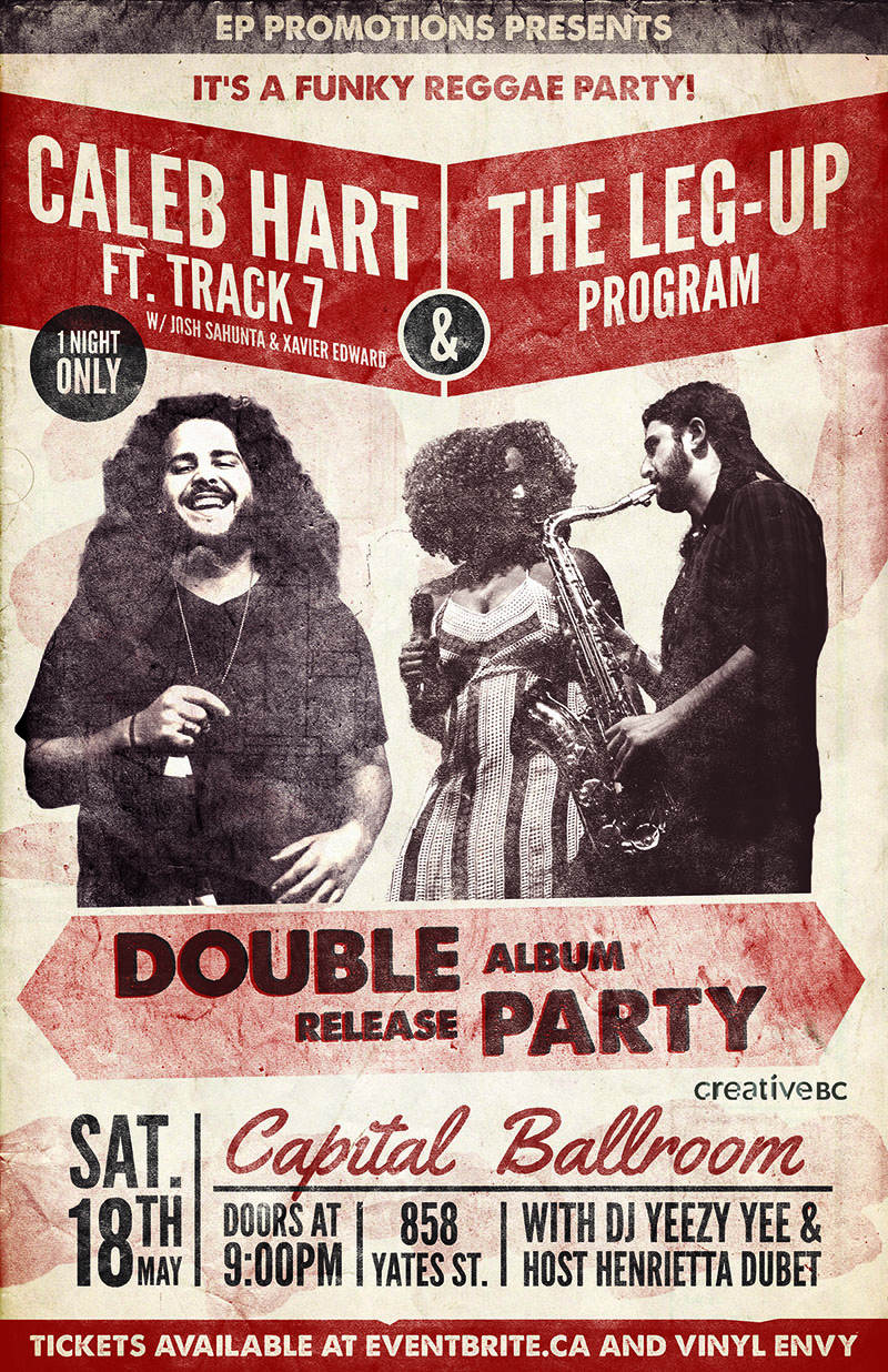 Double Album Release: Caleb Hart, The Leg-Up Program @ Capital Ballroom May 18 2019 - May 6th @ Capital Ballroom