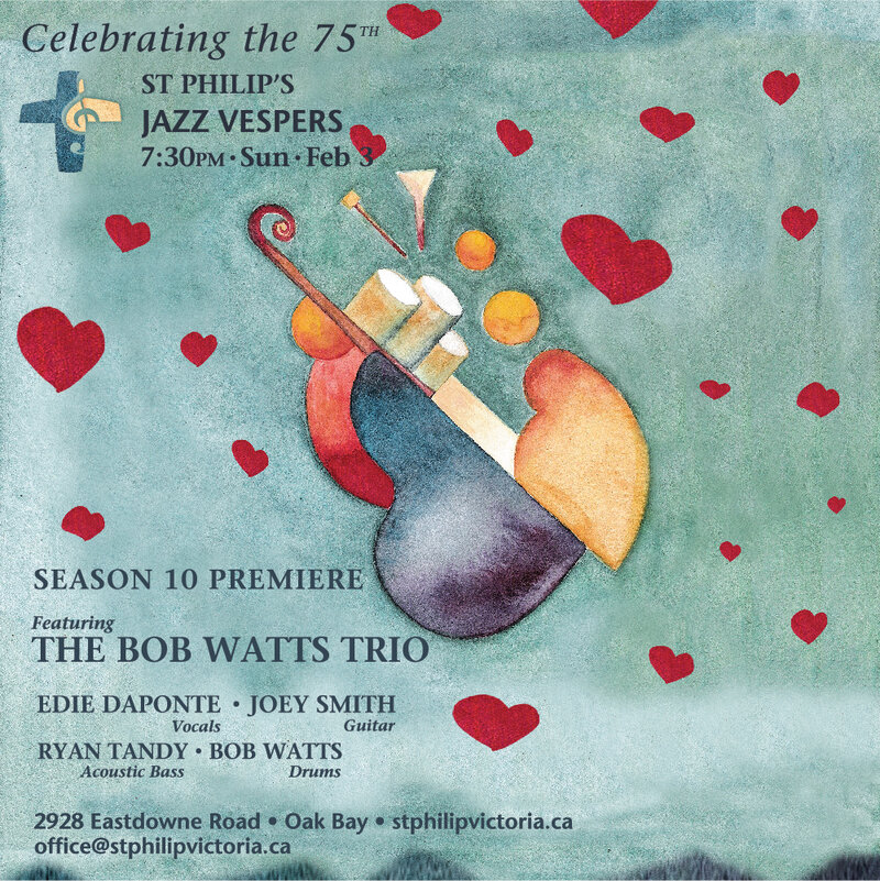 Jazz Vespers: Edie DaPonte, Bob Watts , Joey Smith, Ryan Tandy @ Jazz Vespers St Phillip Oak Bay - Feb 03, 2019