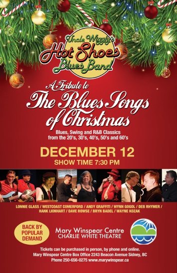 Tribute to the Blues Songs of Christmas: Uncle Wigglys Hot Shoes Blues Band @ Mary Winspear Centre Dec 12 2016 - May 13th @ Mary Winspear Centre