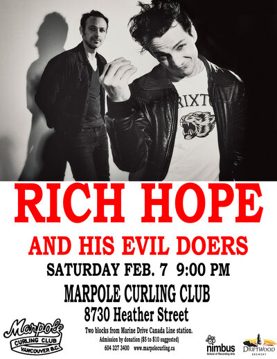 Rich Hope & his Evil Doers @ Marpole Curling Club Feb 7 2015 - May 8th @ Marpole Curling Club