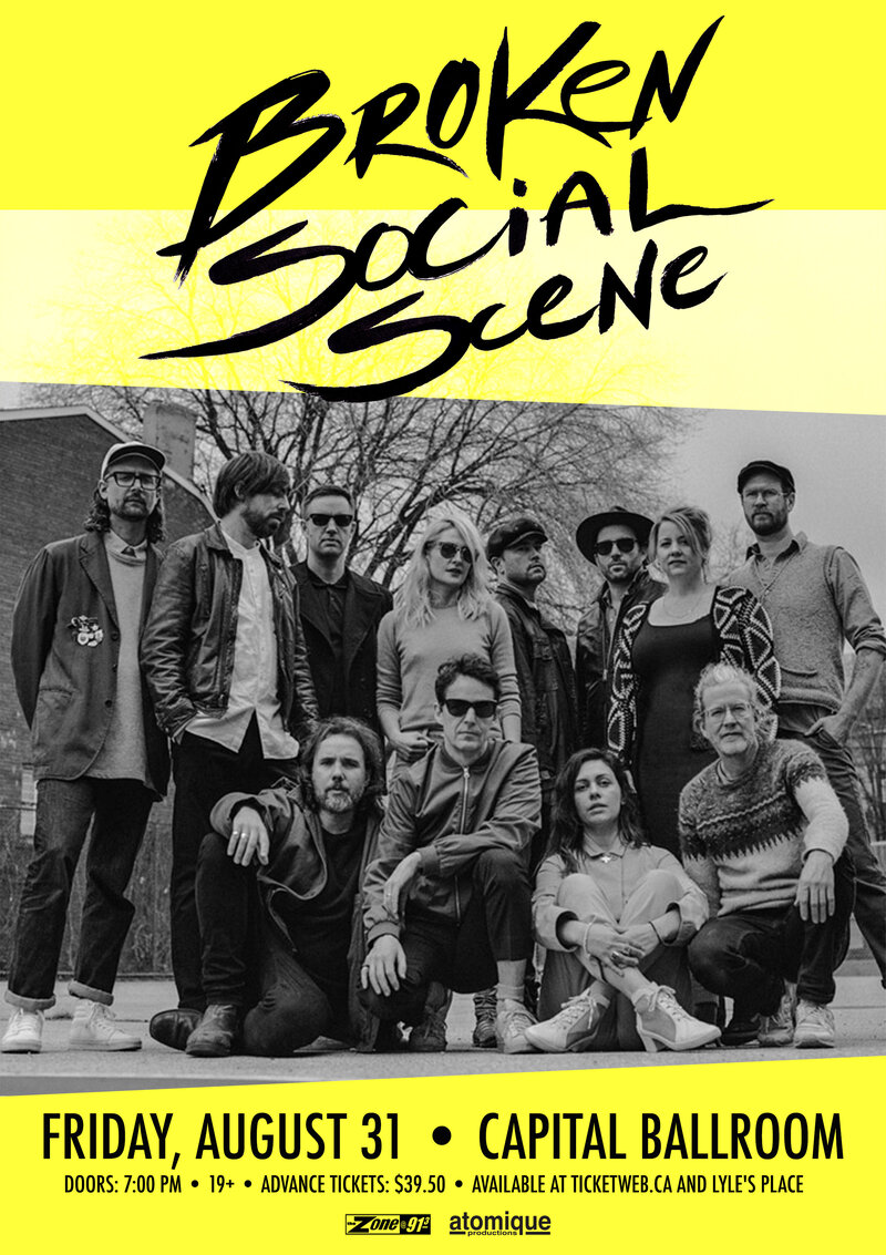 Broken Social Scene, The Belle Game @ Capital Ballroom Aug 31 2018 - May 6th @ Capital Ballroom