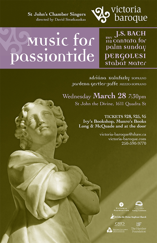 Music for Passiontide: Victoria Baroque, St. John's Passion Singers @ St. John The Divine Mar 28 2018 - May 6th @ St. John The Divine