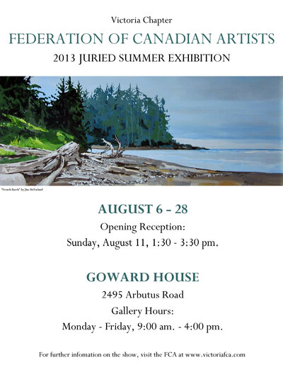Summer Show by Victoria Chapter of the Federation of Canadian Artists @ Goward House Gallery - Aug 02, 2013