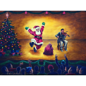 Jiggling Jiggin' Santa by 
Ed Peekeekoot