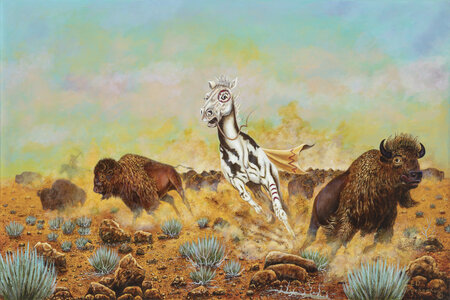 Buffalo Runner by 
Ed Peekeekoot