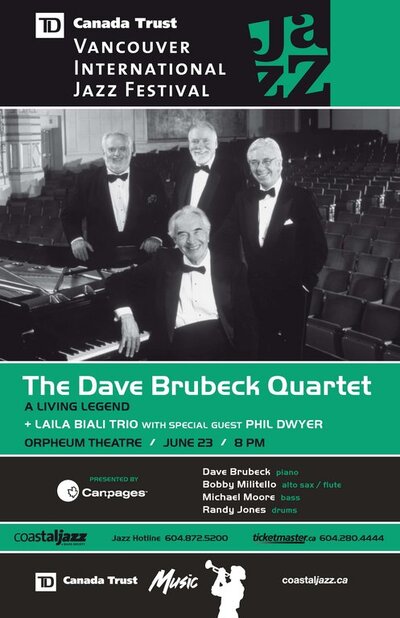 Dave Brubeck, Laila Biali @ The Orpheum Jun 23 2008 - May 7th @ The Orpheum