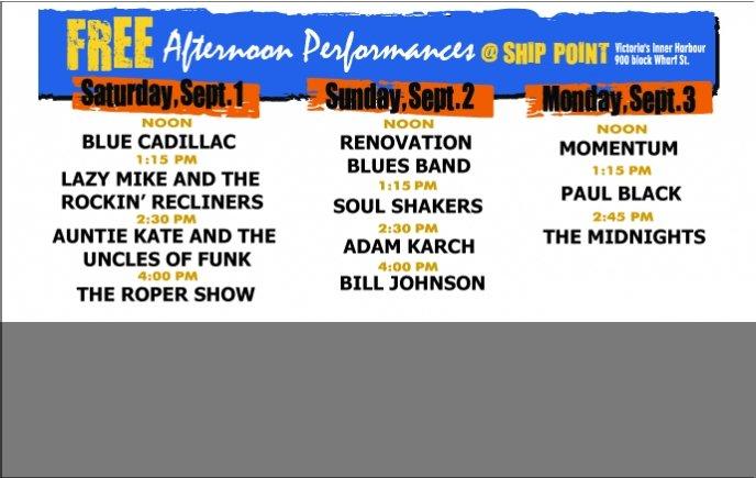 Ship Point, Inner Harbour, Victoria, BC: Blue Cadillac @ Vancouver Island Blues Bash Sep 1 2012 - May 6th @ Vancouver Island Blues Bash