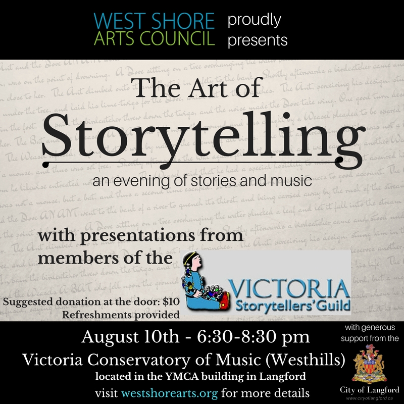 The Art of Storytelling @ Victoria Conservatory Of Music Aug 10 2017 - May 1st @ Victoria Conservatory Of Music