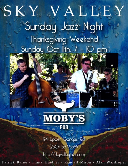 Sky Valley at Moby's Sunday Jazz Night: Sky Valley @ Moby's Marine Pub Oct 11 2015 - May 13th @ Moby's Marine Pub