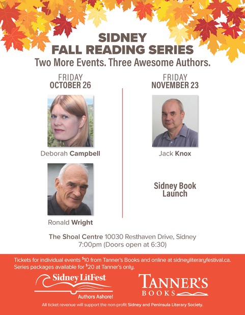 Fall Reading Series: An Evening with Deborah Campbell and Ronald Wright: Deborah Campbell, Ronald Wright @ Jennifer Van Es - Oct 26, 2018