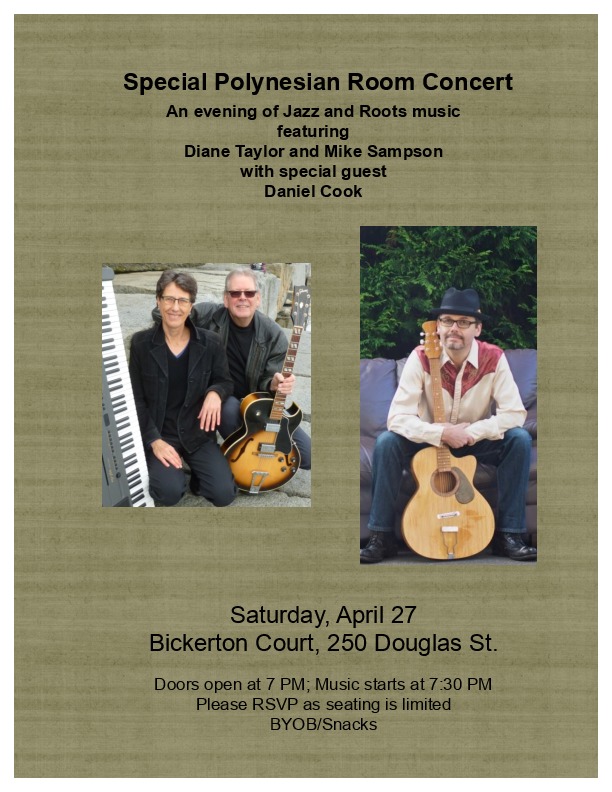 Daniel Cook, Mike Sampson, Diane Taylor @ Polynesian Room - Apr 27, 2019