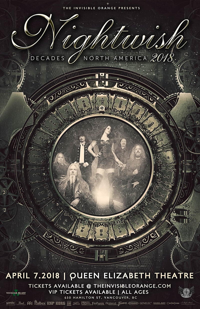 Nightwish @ Queen Elizabeth Theatre - Apr 07, 2018