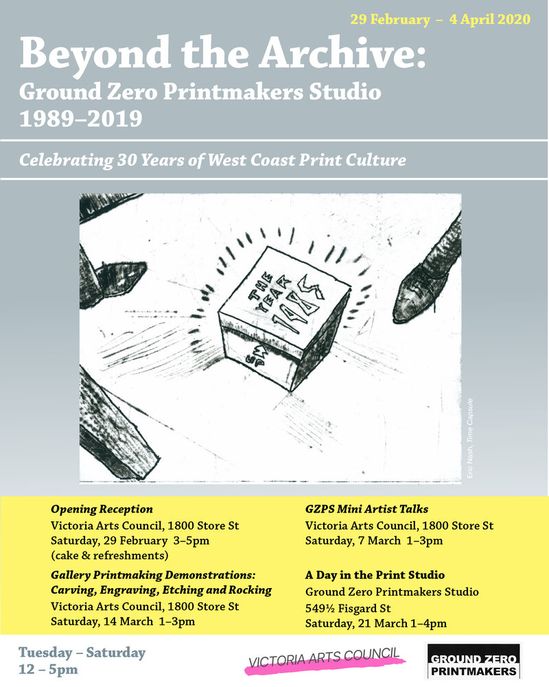 Beyond the Archive: Ground Zero Printmakers Studio @ Victoria Arts Council Feb 29 2020 - Jun 13th @ Victoria Arts Council