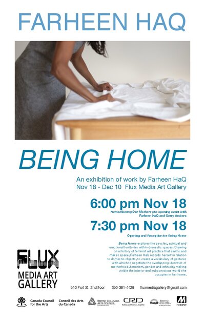 Being Home - exhibition of media art works by Farheen HaQ @ Flux Media Gallery - Nov 18, 2016