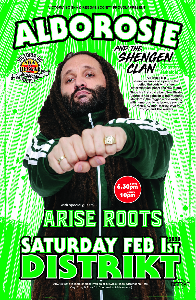 Canadian Debut:: Alborosie & The Shengen Clan, Arise Roots, Baraka @ Distrikt Feb 1 2020 - May 7th @ Distrikt