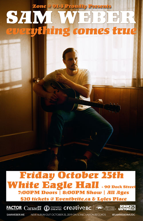 Sam Weber @ White Eagle Polish Hall Oct 25 2019 - May 13th @ White Eagle Polish Hall
