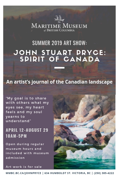 Spirit of Canada: An Artist's Journal of the Canadian Landscape: John Stuart Pryce @ Maritime Museum of BC Apr 12 2019 - Jun 4th @ Maritime Museum of BC