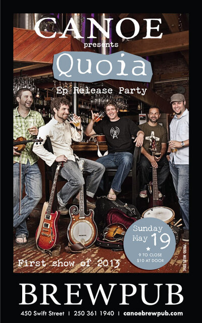 Quoia, live at Canoe!: Quoia @ Canoe Brewpub May 19 2013 - May 6th @ Canoe Brewpub