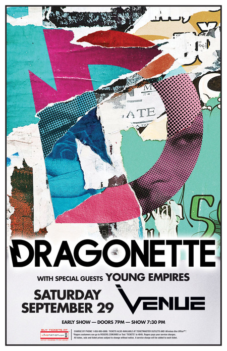 Dragonette, Young Empires, Data Romance @ Venue Sep 29 2012 - May 8th @ Venue