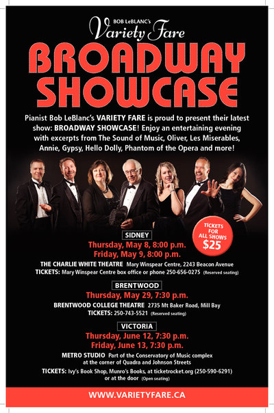 Bob LeBlanc&rsquo;s Variety Fare Broadway Showcase: Bob LeBlanc, Merissa Cox, Stan Davis, Kristy Gislason, Dwayne Gordon, Timothy Kyle, Lisa Tinney @ Metro Studio Jun 13 2014 - May 7th @ Metro Studio
