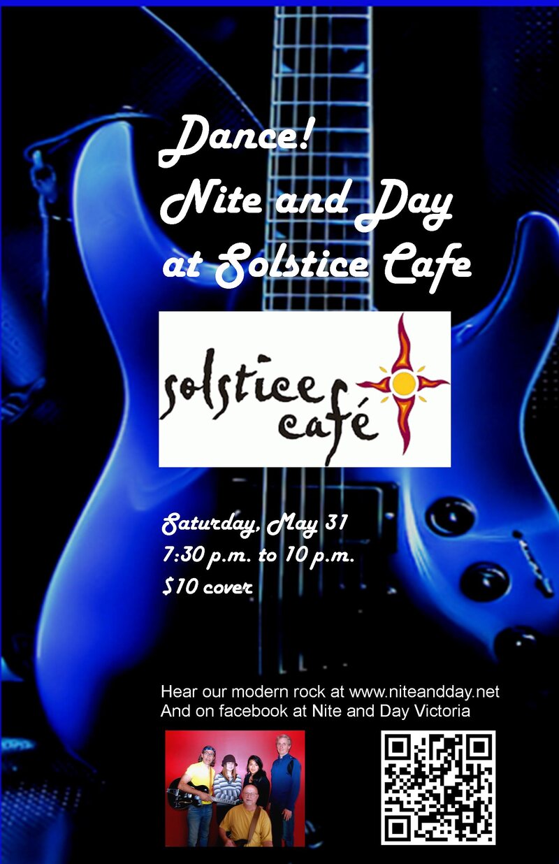 Dance Saturday night at Solstice!: Nite & Day @ The Solstice Cafe & Lounge May 31 2014 - May 12th @ The Solstice Cafe & Lounge