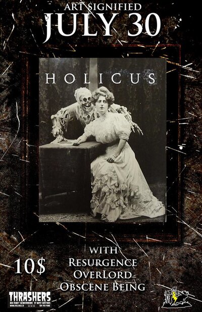 Holicus, Resurgence, Overlord, Obscene Being @ Funky Winker Beans Jul 30 2014 - May 1st @ Funky Winker Beans