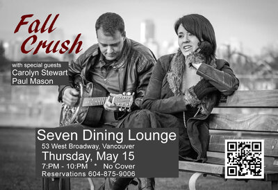 Fall Crush at Seven Dining Lounge: Fall Crush, Carolyn Stewart @ Seven Dining Lounge Dec 31 1969 - May 10th @ Seven Dining Lounge