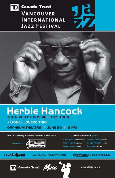 Herbie Hancock, Lionel Loueke Trio @ The Orpheum - Jun 20, 2008